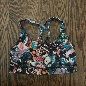 Lululemon Energy Bra Size 6 Color Crush Multi